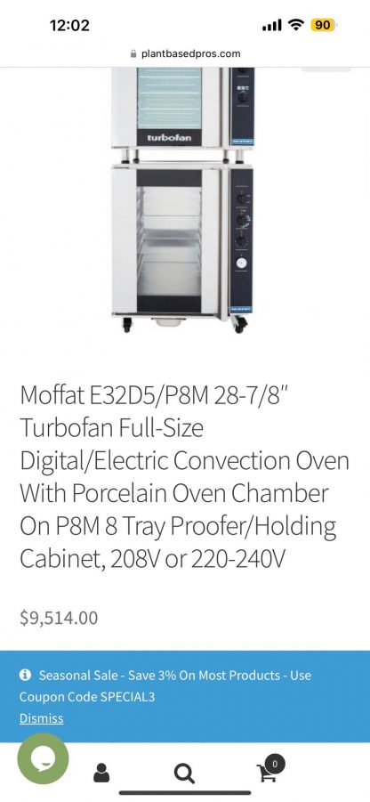เตาอบ convection ovens Moffat E32D5/P8M 28-7/8″ Turbofan Full-Size ไฟ 220 v