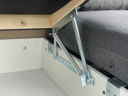 โซฟาแอล 3 ที่นั่ง เบาะผ้าสีเทา ปรับนอนได้ เบาะตัวแอลเปิดได้เป็นช่องเก็บของ แบรนด์ IKEA