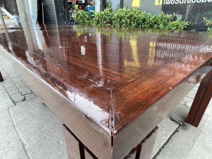 โต๊ะอเนกประสงค์ โครงขาไม้สัก ท็อปไม้อัดสัก กว้าง 240 เซนติเมตร