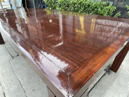 โต๊ะอเนกประสงค์ โครงขาไม้สัก ท็อปไม้อัดสัก กว้าง 240 เซนติเมตร
