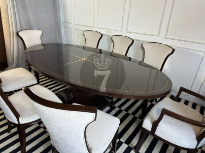 34.ชุดโต๊ะทานอาหารไม้วอลนัท 8 ที่นั่ง แบรนด์ Barbara Barry รุ่น Celestial Dining Room