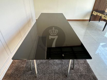 7.โต๊ะท็อปกระจก TEMPERED GLASS โครงขาสแตนเลส