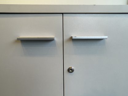 ตู้เก็บเอกสาร ตู้เก็บของ 3 บานเปิด ไม้ MDF สีขาว