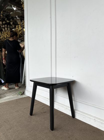 โต๊ะกลาง ท็อปไม้ สีดำไฮกลอส โครงขาไม้จริง สีดำ