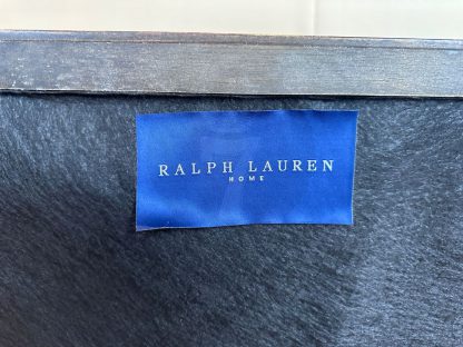 14 เก้าอี้เบาะหนังแท้สีดำ ตอกหมุดเหล็ก โครงไม้จริง แบรนด์ Ralph Lauren Home