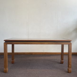 โต๊ะคอฟฟี่เทเบิ้ล ท็อปทรงกลม โครงขาและท็อปไม้สัก ขากลึง