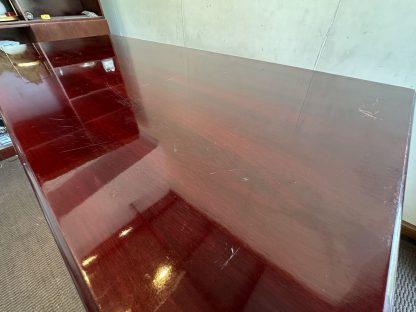 โต๊ะเคาน์เตอร์ สไตล์จีน 1 ถาดเลื่อน 2 ลิ้นชัก โครงไม้ Rosewood สีแดง