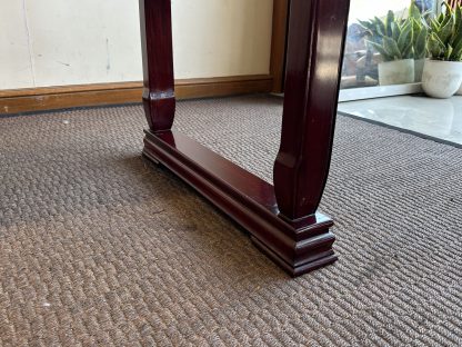 โต๊ะเคาน์เตอร์ สไตล์จีน 1 ถาดเลื่อน 2 ลิ้นชัก โครงไม้ Rosewood สีแดง