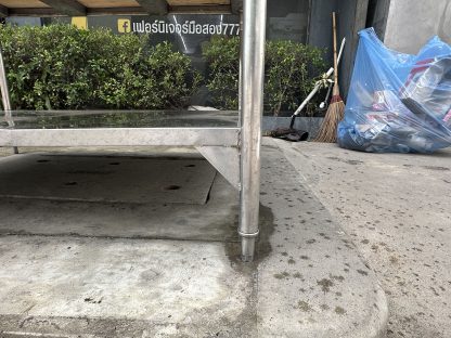 โต๊ะเตรียมสแตนเลส เกรด 304 2 ชั้นวาง ( ขนาดกว้าง 150 CM.)
