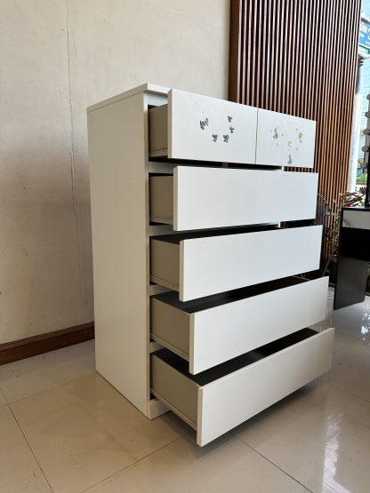 ตู้เก็บของ 6 ลิ้นชัก แบรนด์ IKEA รุ่น MALM โครงไม้ Particle Board สีขาว