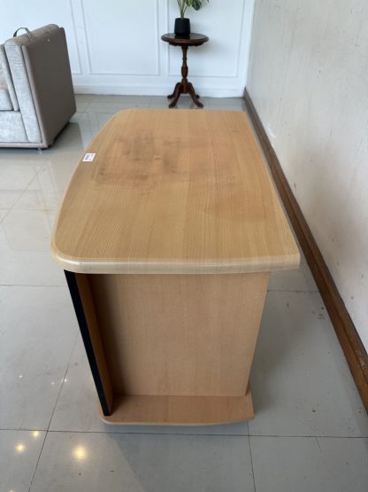 ตู้วางทีวี 2 ช่องวางของ โครงไม้ MDF สีบีชลายไม้ ล้อเลื่อน
