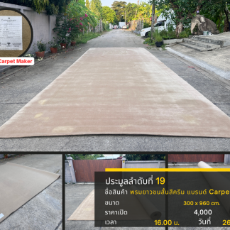 19 พรมยาวขนสั้นสีครีม แบร…
