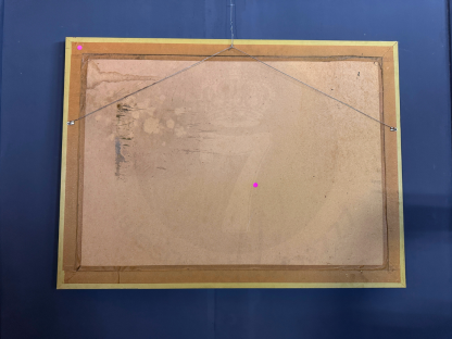 16 รูปภาพพิมพ์ Carl Schweninger jr.Concertul 1492.กรอบไม้แกะลายสีโกลด์
