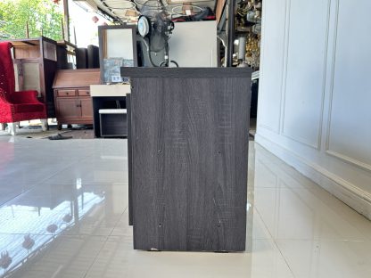 ตู้วางทีวี 1 บานเปิด โครงไม้ MDF สีเทาลายไม้