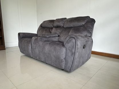 โซฟาเบด 2 ที่นั่ง แบรนด์ SB FURNITURE เบาะผ้ากำมะหยี่สีเทาเข้ม