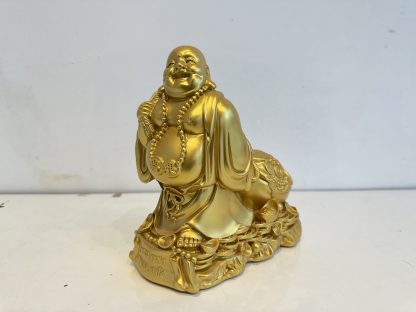 ของตกแต่ง ตุ๊กตาปูนปาสเตอร์ พระสังกัจจายน์รากถุงเงิน สีทอง