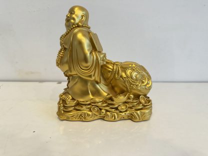 ของตกแต่ง ตุ๊กตาปูนปาสเตอร์ พระสังกัจจายน์รากถุงเงิน สีทอง