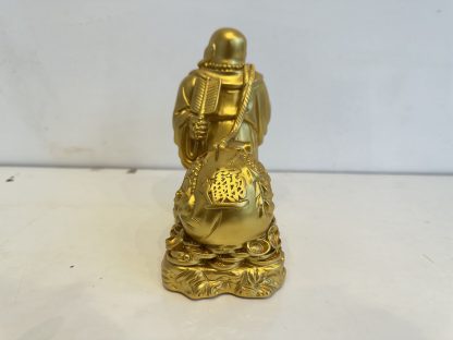 ของตกแต่ง ตุ๊กตาปูนปาสเตอร์ พระสังกัจจายน์รากถุงเงิน สีทอง