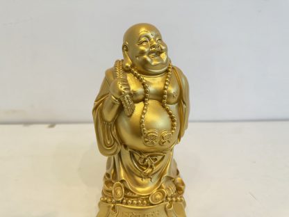 ของตกแต่ง ตุ๊กตาปูนปาสเตอร์ พระสังกัจจายน์รากถุงเงิน สีทอง