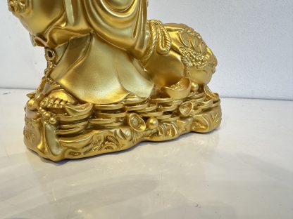 ของตกแต่ง ตุ๊กตาปูนปาสเตอร์ พระสังกัจจายน์รากถุงเงิน สีทอง