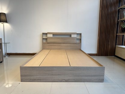 เตียง ขนาด 5 ฟุต โครงไม้ MDF สีบีชลายไม้