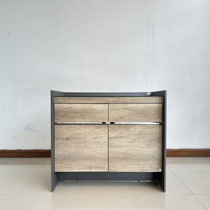 ตู้เก็บของ 4 ลิ้นชัก แบรนด์ SB FURNITURE ท็อปกระจก