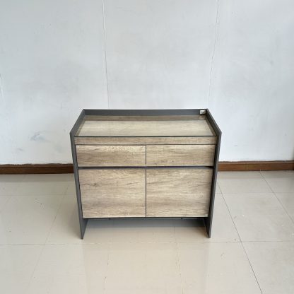 ตู้เก็บของ 4 ลิ้นชัก แบรนด์ SB FURNITURE ท็อปกระจก