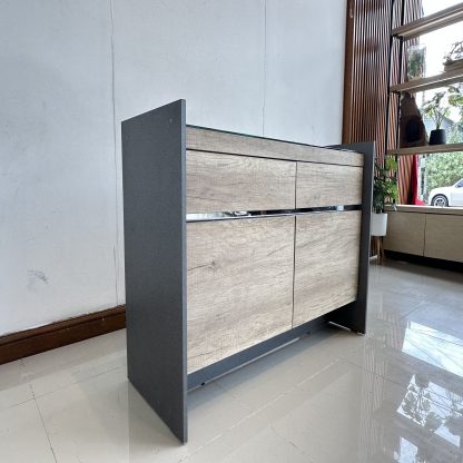 ตู้เก็บของ 4 ลิ้นชัก แบรนด์ SB FURNITURE ท็อปกระจก