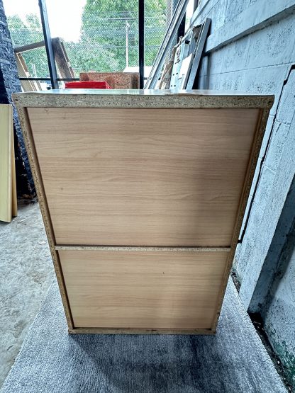 ตู้โชว์ 6 ชั้นวาง โครง MDF สีบีชลายไม้