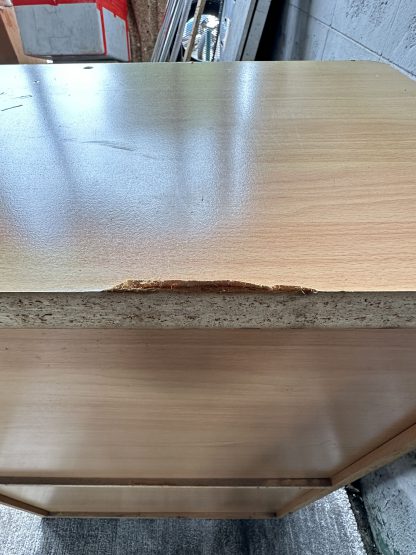 ตู้โชว์ 6 ชั้นวาง โครง MDF สีบีชลายไม้