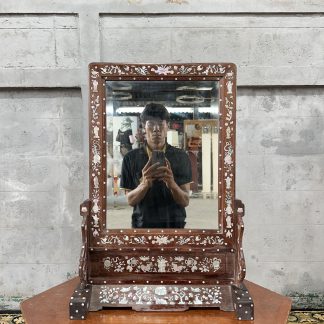 กระจกเงาตั้งโต๊ะ โครงไม้ช…
