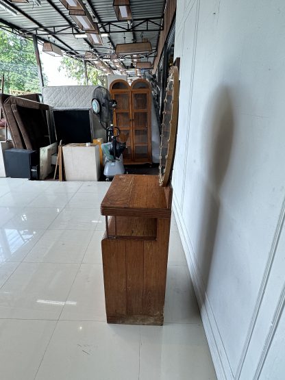 โต๊ะเครื่องแป้งไม้สัก 2 บานเปิด 2 ลิ้นชัก โครงไม้สักทั้งตัว