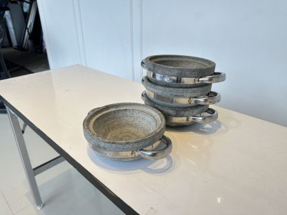 ถ้วยหินทนความร้อน แบบมีหูจับสแตนเลส