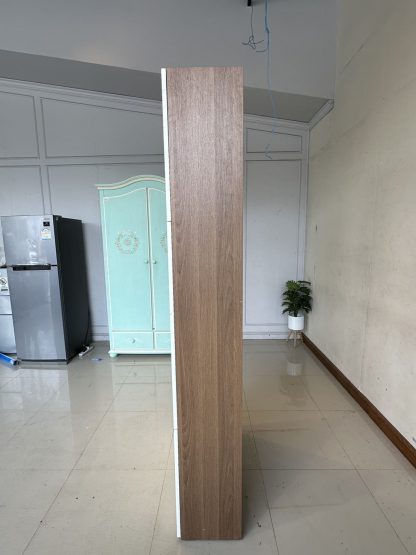 ตู้เก็บของทรงสูง 6 บานเปิด สีขาวไฮกลอส