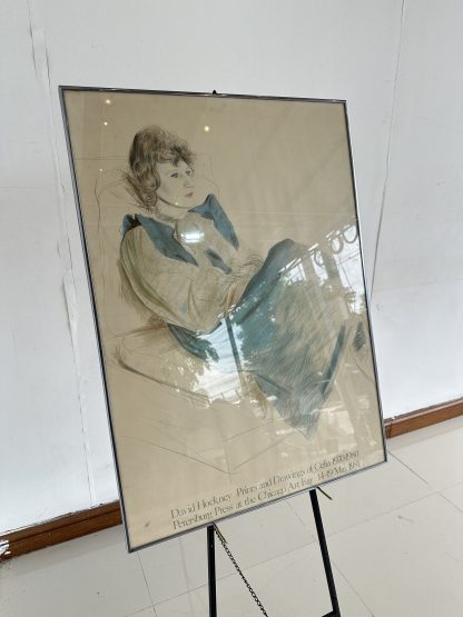 ของตกแต่ง กรอบรูปติดผนัง ภาพ Portrait หญิงสาว ผลงานของ DAVID HOCKNEY