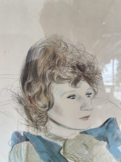 ของตกแต่ง กรอบรูปติดผนัง ภาพ Portrait หญิงสาว ผลงานของ DAVID HOCKNEY