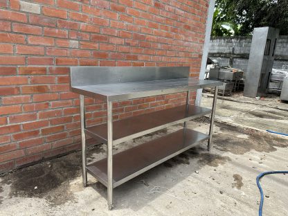 โต๊ะเตรียมสแตนเลส เกรด 304 3 ชั้นวาง (ขนาดกว้าง 160 CM.)