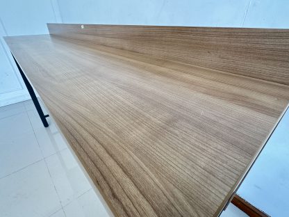 โต๊ะบาร์ ท็อปไม้ MDF สีน้ำตาลลายไม้ ขาเหล็กสีดำ