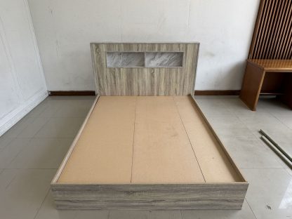 เตียง ขนาด 5 ฟุต โครงไม้ MDF สีบีชลายไม้