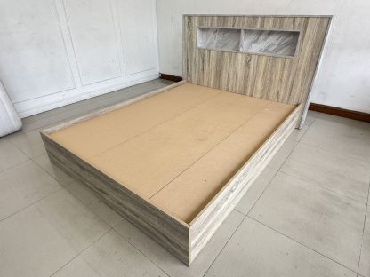 เตียง ขนาด 5 ฟุต โครงไม้ MDF สีบีชลายไม้
