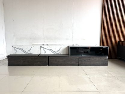 ชุดตู้วางทีวีติดผนัง พร้อมชั้นโชว์ แบรนด์ SB FURNITURE