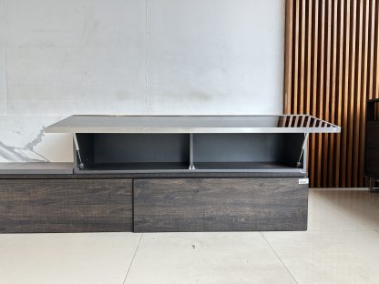 ชุดตู้วางทีวีติดผนัง พร้อมชั้นโชว์ แบรนด์ SB FURNITURE