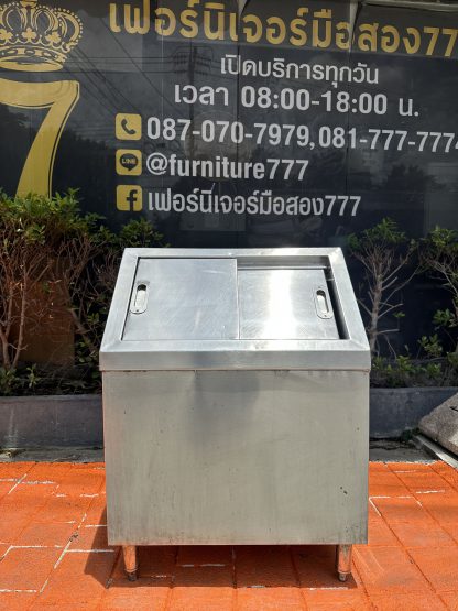 ตู้น้ำแข็งสแตนเลส เกรด 304 2 บานเลื่อน