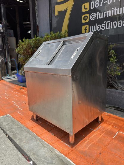 ตู้น้ำแข็งสแตนเลส เกรด 304 2 บานเลื่อน