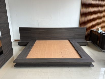 เตียง ขนาด 6 ฟุต แบรนด์ SB FURNITURE พร้อมตู้ข้างเตียง 1 ลิ้นชัก ซ้ายและขวา