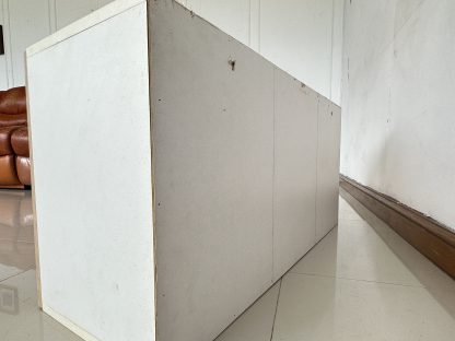 ตู้แขวนติดผนัง 3 บานเปิด มือจับพลาสติก โครงไม้ MDF สีบีช