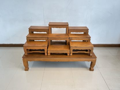 ชุดโต๊ะหมู่บูชา 9 ไม้สักทั้งชุด