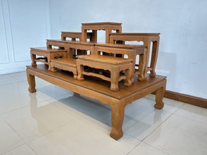 ชุดโต๊ะหมู่บูชา 9 ไม้สักทั้งชุด