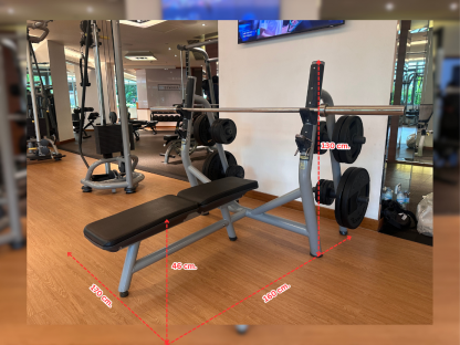 5 เครื่องฝึกเบนช์เพรสแบบราบ แบรนด์ Technogym (Olympic Flat Bench)