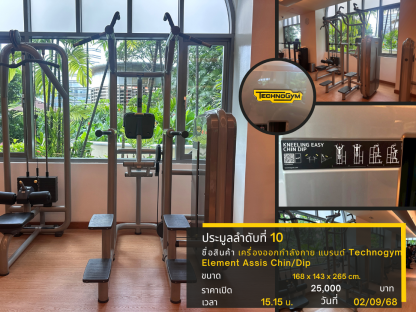 10 สเตชั่นฝึกดึงข้อและจุ่มตัว แบรนด์ Technogym (Element Assis Chin/Dip)